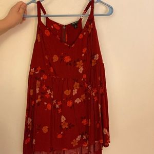 Torrid size 1 floral babydoll top.